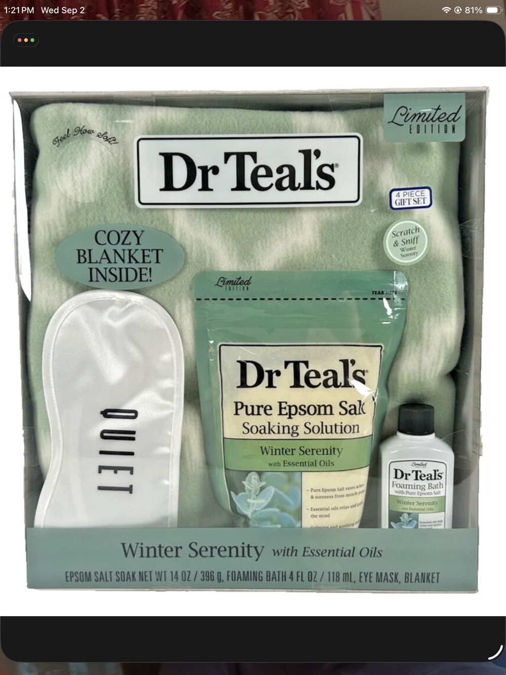 Winter Serenity Bath Gift Set - Soft Mint Green